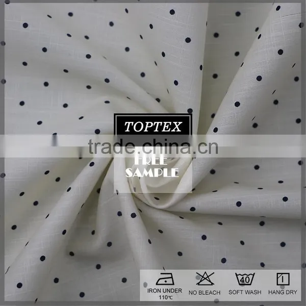 China Supplier Organic Fabric Printed Organic Slub Fabric Wholesale photo-2