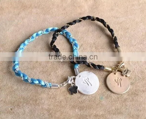Cutom Logo Tag Leather Bracelet Personalized Logo Charm Leather Bracelet Unisex Leather Bracelet Bangle photo-3