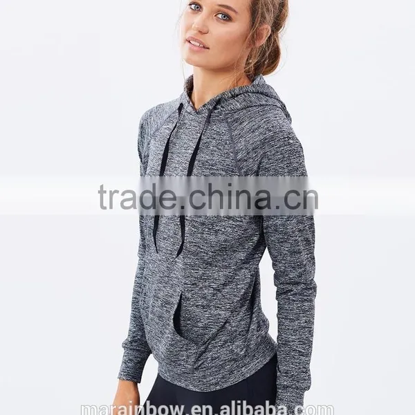Lightweight Womens Raglan Long Sleeve Gym Pullover Hoodie Shirt Dry Fit Outdoor Performance Hoodie Jacket Sports Wear photo-2