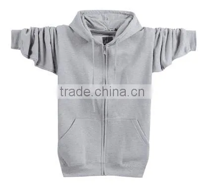 Zipper Plus Bonnet Blouses Male and Fat Plus-size Cardigan Fleece Men With Hood Long Fatty Sport Coats photo-2