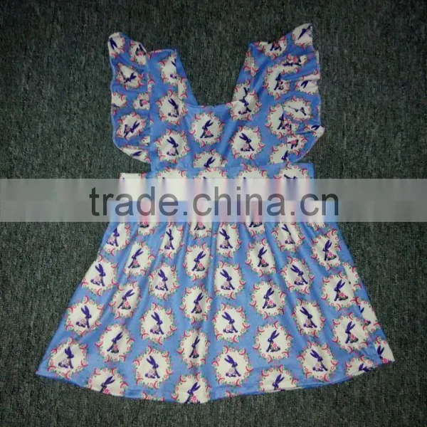 Whloesale Easter Baby Dress Girls Clothing With Bunny Printed for Children Kids Dress Clothing photo-6