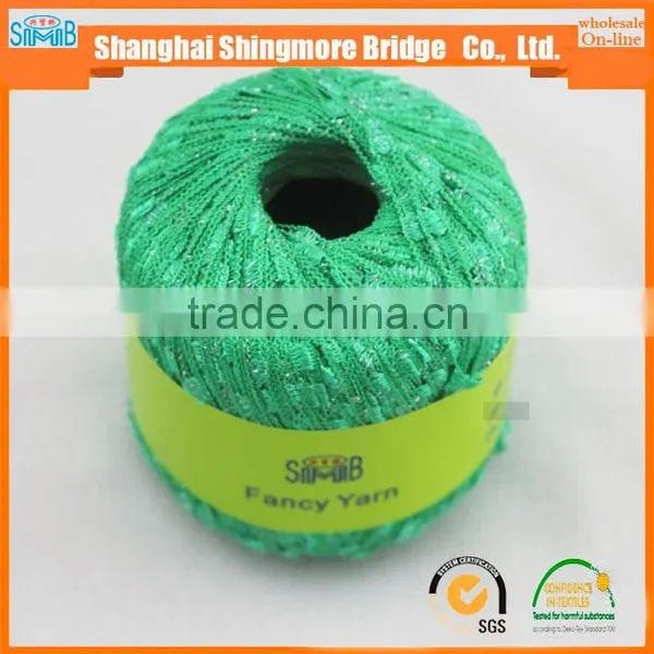 China Knitting Yarn Supplier Cheap Wholesale Oeko-tex Standard Quality Matallic Ladder Yarn Knitting Scarf Yarn photo-2