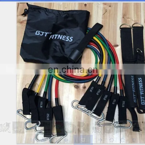 CombinationTrainer Non-tearing Latex of 11 Pcs Resistance Tubes Set Durable