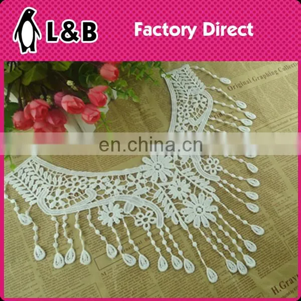 New Design Milk Silk Collar Embroidered Neckline Fringe Decorative Collar For Garment photo-5