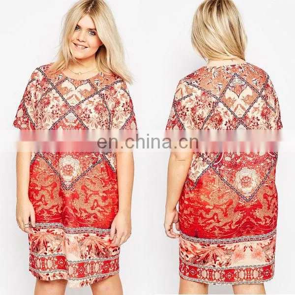 Custom-made Printing Dress for Fat Women Plus Size Women Clothing
