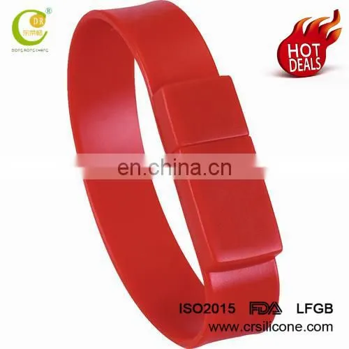 Colorful Custom Great Quality Wristband Ruber Pen Drive Foldable Soft Silicone Bracelet Usb Flash Drive photo-2