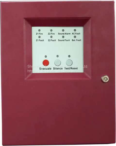 Mini 2 zones Fire Alarm Control Panel Security Host Master Panel FACP Small conventional  control panel