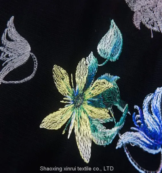 African Mesh New 3d Flower Lace Fabric Embroidery photo-3