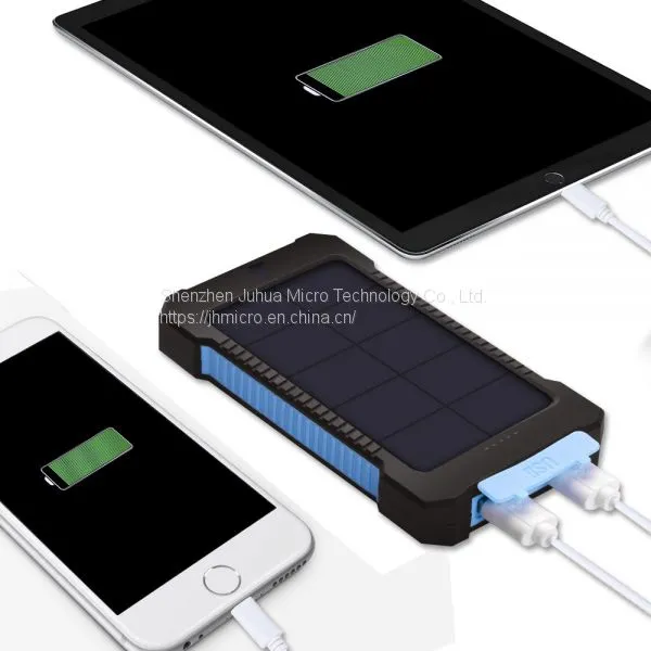 Solar Power Bank Dual USB Power Bank 20000mAh Waterproof Battery Charger photo-2