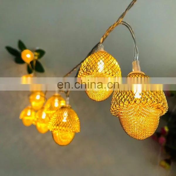 Christmas Tree Decoration Metal Pinecone Light Warerpoorf Led String Fairy Light Decor Home Indoor Outdoor Holiday Lighting photo-4