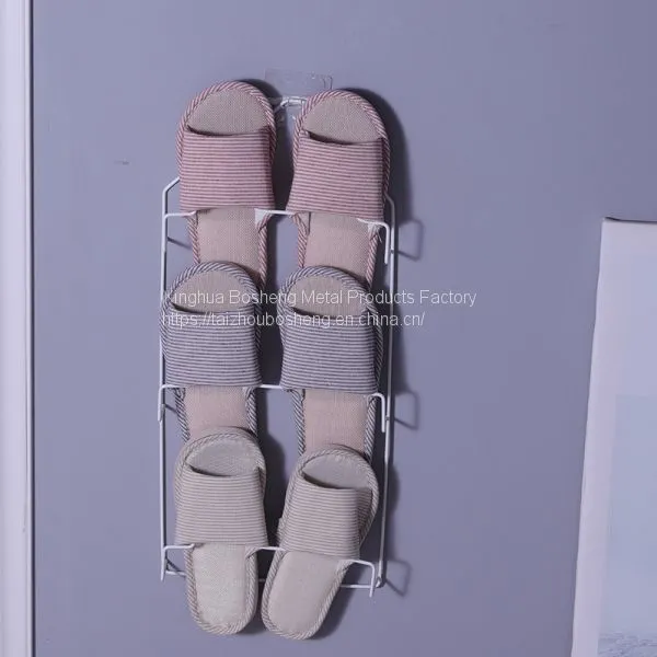 Metal Bedroom Simple Shoe Shelf Display Shoe Rack Wall-mounted Style photo-4