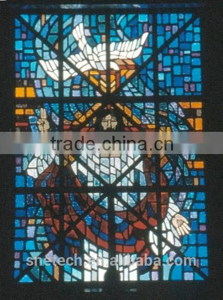 Tempered Facted Glass Church Pattern Interior or Exterior Decoration photo-2