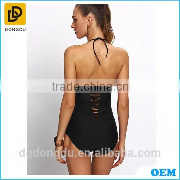 New Fashion 2016 Casual Halter -neck Design Sexy Lady One-Piece Swimwear photo-4
