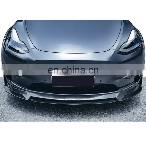 For Model Y Carbon Fiber Front Lip Bumper Spoiler Car Accessories photo-2