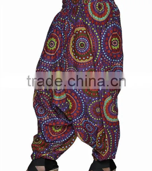 Indian Women Multicolored Printed Harem Pants Trousers Afghani photo-3