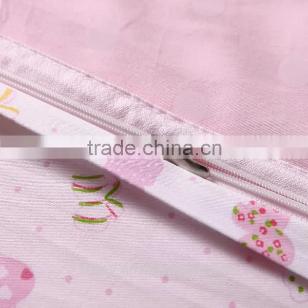 Ievey 13372 Pure Cotton Reactive Printed Light Pink Feather Printed Bedding Set photo-5