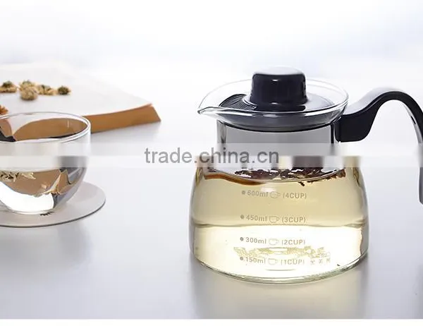 Pyrex Glass Water Pot, Clear Glass Cooking Tea Pot, Fancy Water Glass Bottle With Plastic Handle photo-5