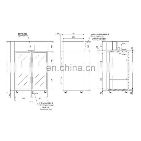 Good Price Commercial Freezer Stainless Steel Industrial Upright Refrigerator photo-5