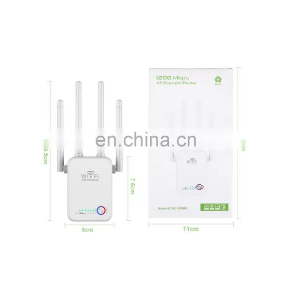 ALLINGE MDZ3113 Long Range Wireless Wifi Repeater 1200mbps Amplifier Signal Antennas Booster With Different Plug