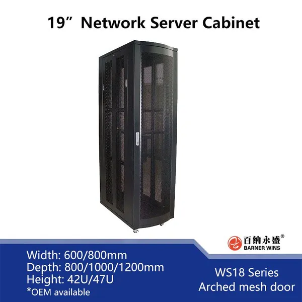Factory OEM 19inch Network Server Cabinets WS18 IDC Server Racks for Data Room Network photo-3