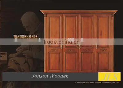 Chinese Antique Solid Natural Wood Bedroom Wardrobe Cabinet