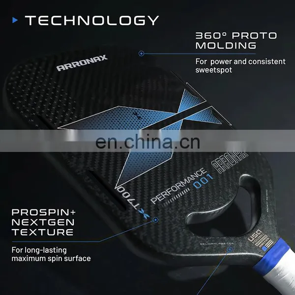 Custom Rough Surface T700 Carbon Thermoformed Pickleball Paddle Red Smile Bilateral Model Get USAPA Approved photo-5