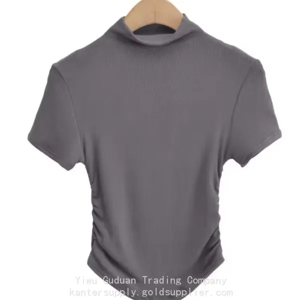 High Quality 100% Cotton Oversized Heavy Tshirt Custom Printing Heavyweight T Shirt Plain Blank Women T-shirt photo-3