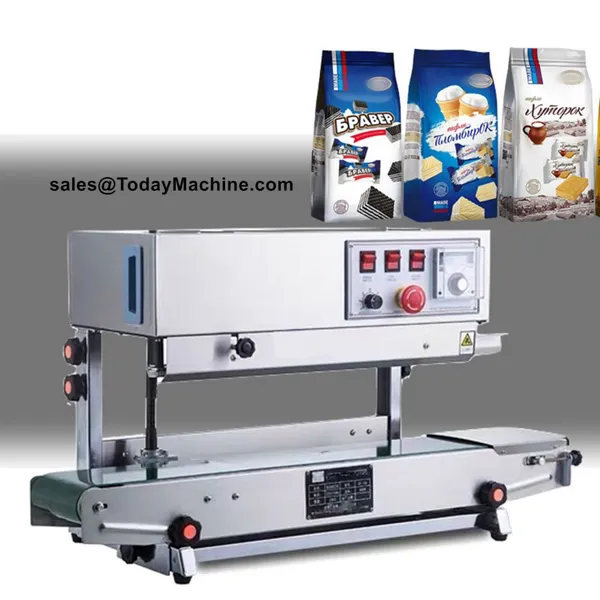Stainless Steel Continuous Band Sealer for Pet Food Coffee Plastic Bag Packaging photo-4