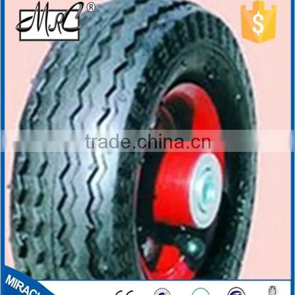 CHINA Supplier Pneumatic Small Rubber Wagon Wheel Wheelbarrow 2 Wheels 4.10/3.50-4 photo-6