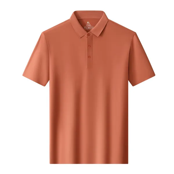 Large Size Polo Shirt Men's Short Sleeved 2026 Summer Business Casual Lapel T-shirt Short Sleeved Top Loose Fit
