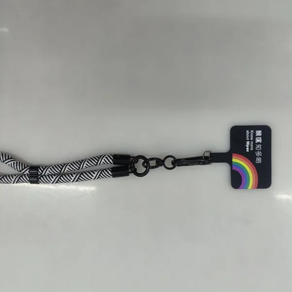 Custom Logo Adjustable Mobile Phone Strap With Phone Case Patch