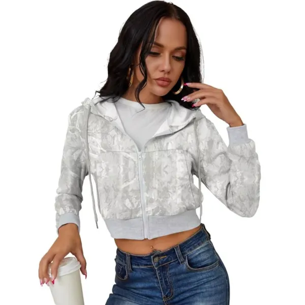 Women's Zip-Up Hoodie Cardigan Jacket Drawstring Hooded Sweatshirt Eco-Friendly Fleece Casual Long Sleeve Winter Autumn Spring