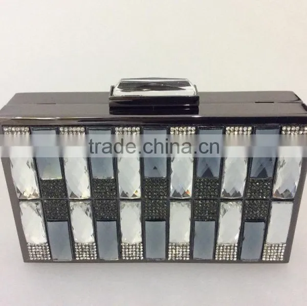 Synthesised Crystal Evening Clutch Bags, Uniquel Design and Optional Color photo-2