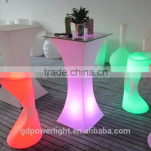 PE Plastic Bar Table With LED Light and Remote Control YXF-6211A photo-4