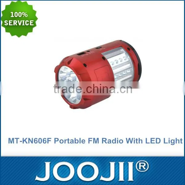 Newest Portable FM Radio With LED Light / Solar Panel , Support USB / SD/ TF / Torch Light Player FM Radio photo-3