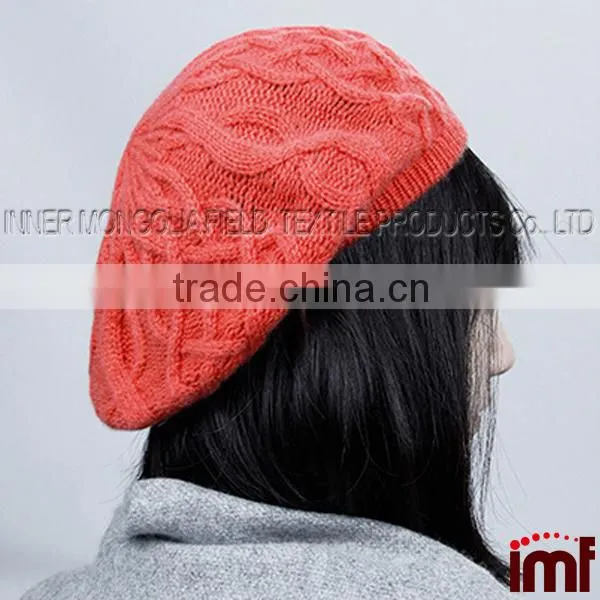 Solid Cashmere Beret,100% Pure Cashmere Beret, Cashmere Hat photo-4