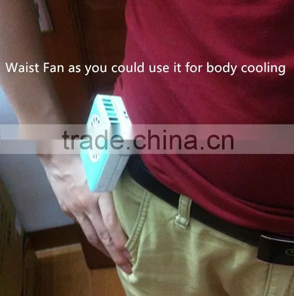 USB Mini Waist Fan With Power Bank