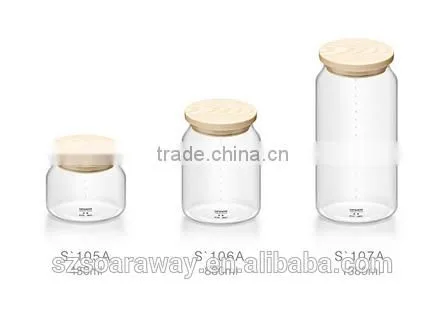 Factory Supply Airtight Style Daily Necessities Glass Storage Jar With Bamboo Lid photo-2