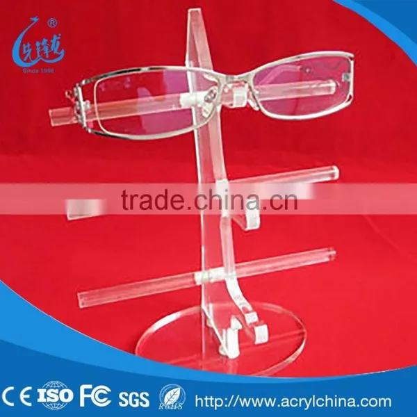 3 layers sail-shaped clear acrylic sunglasses holder with 100*70*190mm