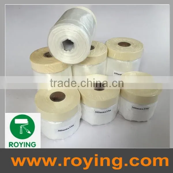 Pre-taped Masking Film/plastic Masking Film/spray Plastic Masking Film