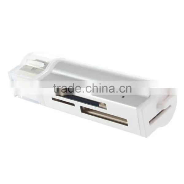 Portable Universal Mini All in One USB 2.0 Multi Memory Card Reader for TF M2 MMC MS Pro Duo White Wholesale photo-3