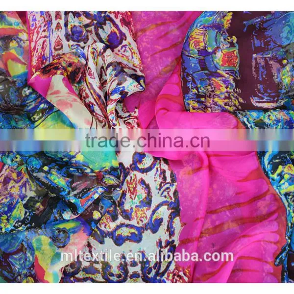 Supply 100% Silk Satin Chiffon Fabric photo-6