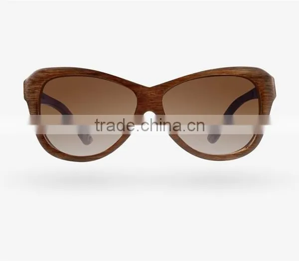 Brown Stained Bamboo Eyewear Cheap Bamboo Sunglasses for Women photo-2