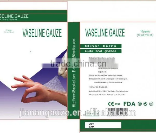 Surgical Disposable Vaseline Praffine Gauze