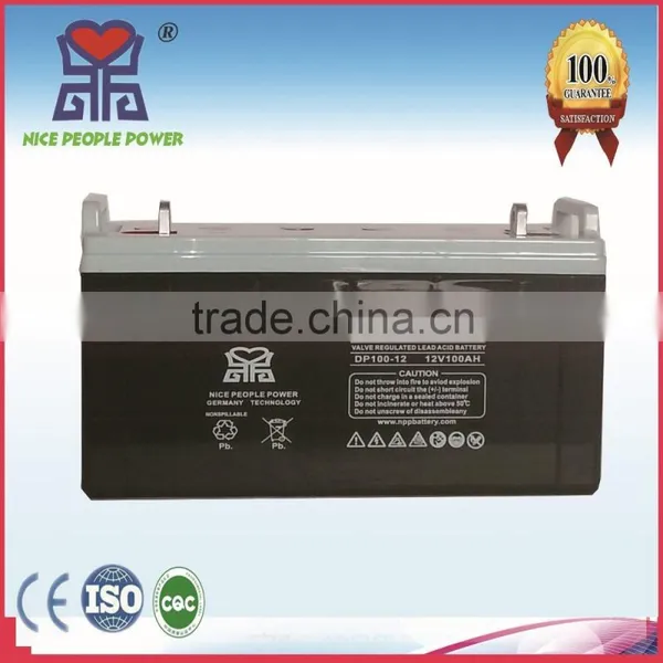 12V100AH Vrla Battery for the Solar DC Fan With With Rich Professional Experience