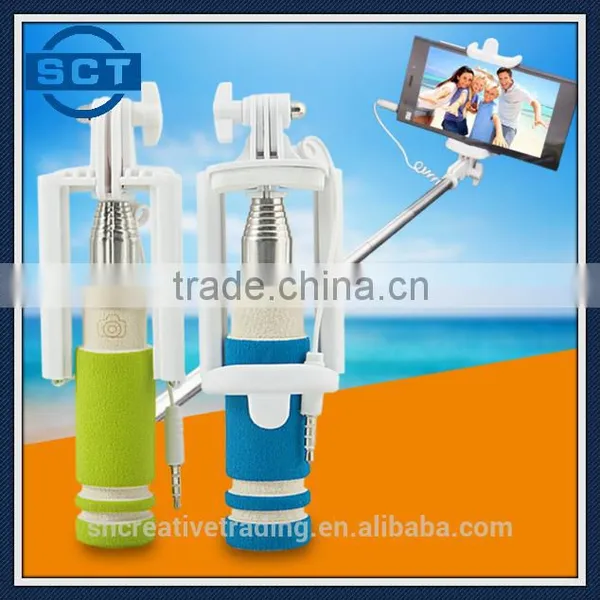 NEW Foldable Super Mini Wired Selfie Stick Handheld Extendable Monopod With Built in Shutter Non-slip Handle photo-4