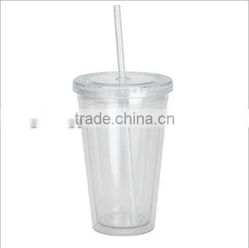 Worldwide Market Eco-friendly Customized Design Reusable for Office Wholesale Fruit Juice Plastic Water Tumbler With Straw photo-6
