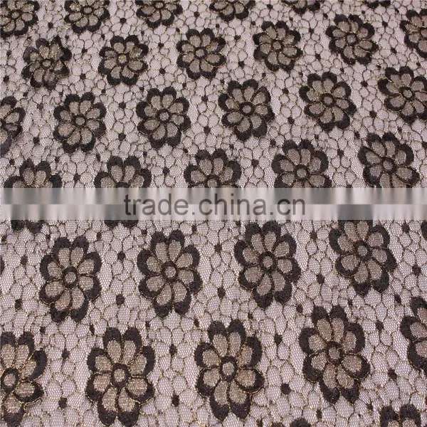 Great Design With Competitive Price Knitting Polished Heavy Cotton Nylon Lace Fabric for Evening Long Dresses photo-5