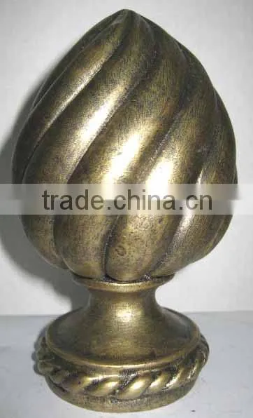 Bronze Flame Curtain Rod Finials Decorative Curtain Rods And Finials photo-6