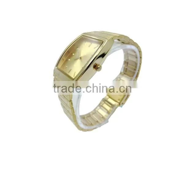 Gold Plated Alloy Case Stainless Steel Band Quartz Watch photo-3